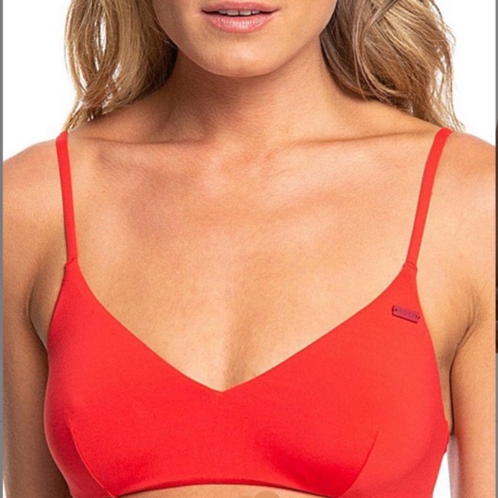 Roxy red bikini top